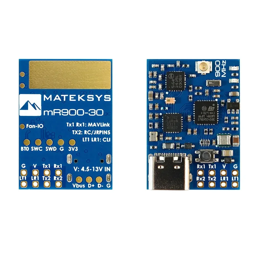 MATEK MATEKSYS MLRS MAVLINK 900MHZ TX MODULE KIT MR900-30-TX / MLRS MAVLINK 900MHZ RECEIVER MR900-30-RX For long Range RC Drone