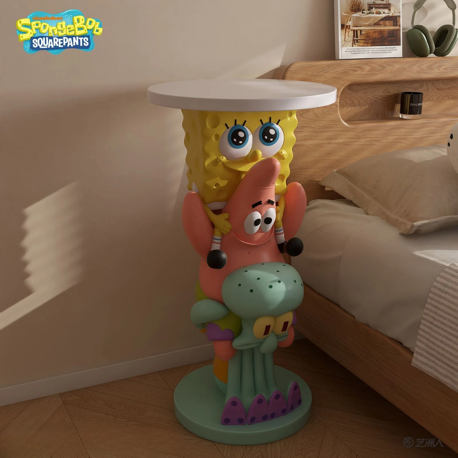 

Sponge Storage Rack Patrick Star Squidward Creative Home Decor Cartoon Bedside Storage Shelf Anime Merchandise
