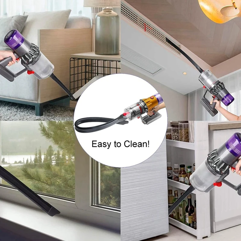 Ugello flessibile Kit di pulizia per auto Tubo di prolunga Accessori per aspirapolvere in plastica compatibili per Dyson V15 V11 V10 V8 V7