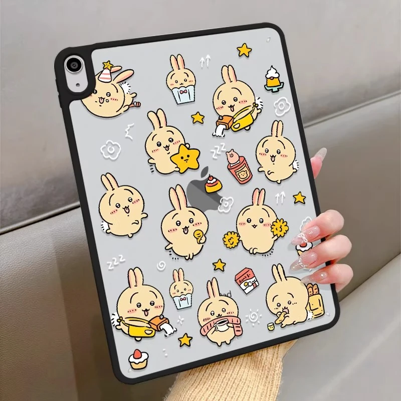 

Chiikawa IPad Case for Air7 A16 11th 11in Tablet Case Air5 10.9in 10th 9th 10.2in Acrylic Case with Rotating Stand Mini7 Cover