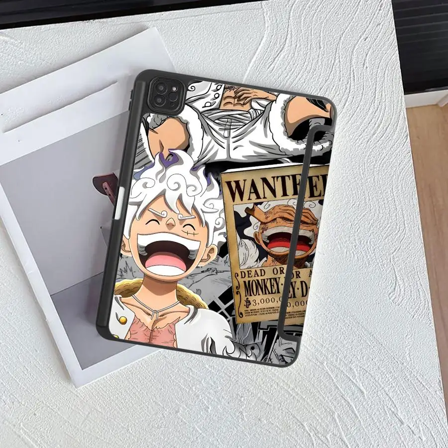One Piece Niedliche Anime Luffy Tablet-Hülle für iPad Air 4 5 M3 M2 1 2 M4 11 Zoll Pro 2025 Mini 6 7 Pro 11. 10. 9. Generation