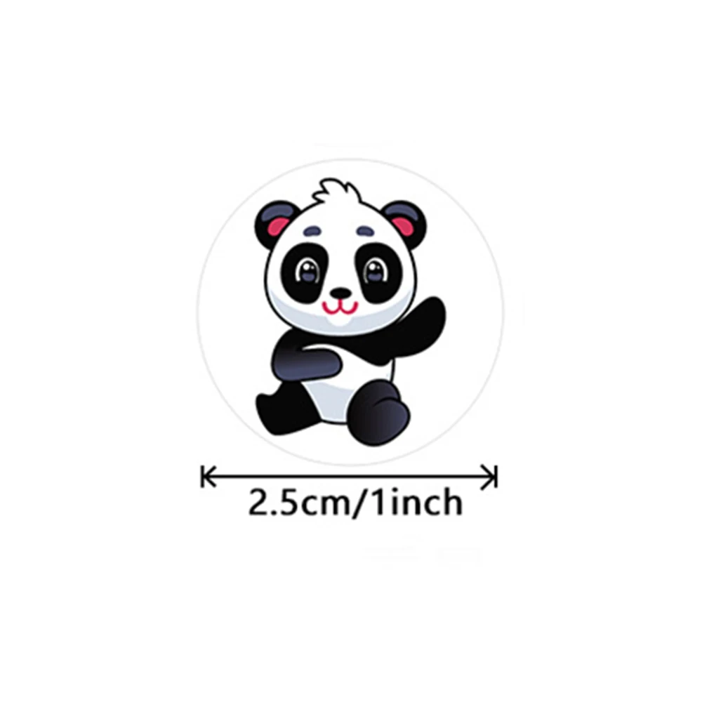 100-500pcs Cute Panda Animals Stickers for Kids School Encouragement Students Games Toy Reward Labels Stationery Stickers