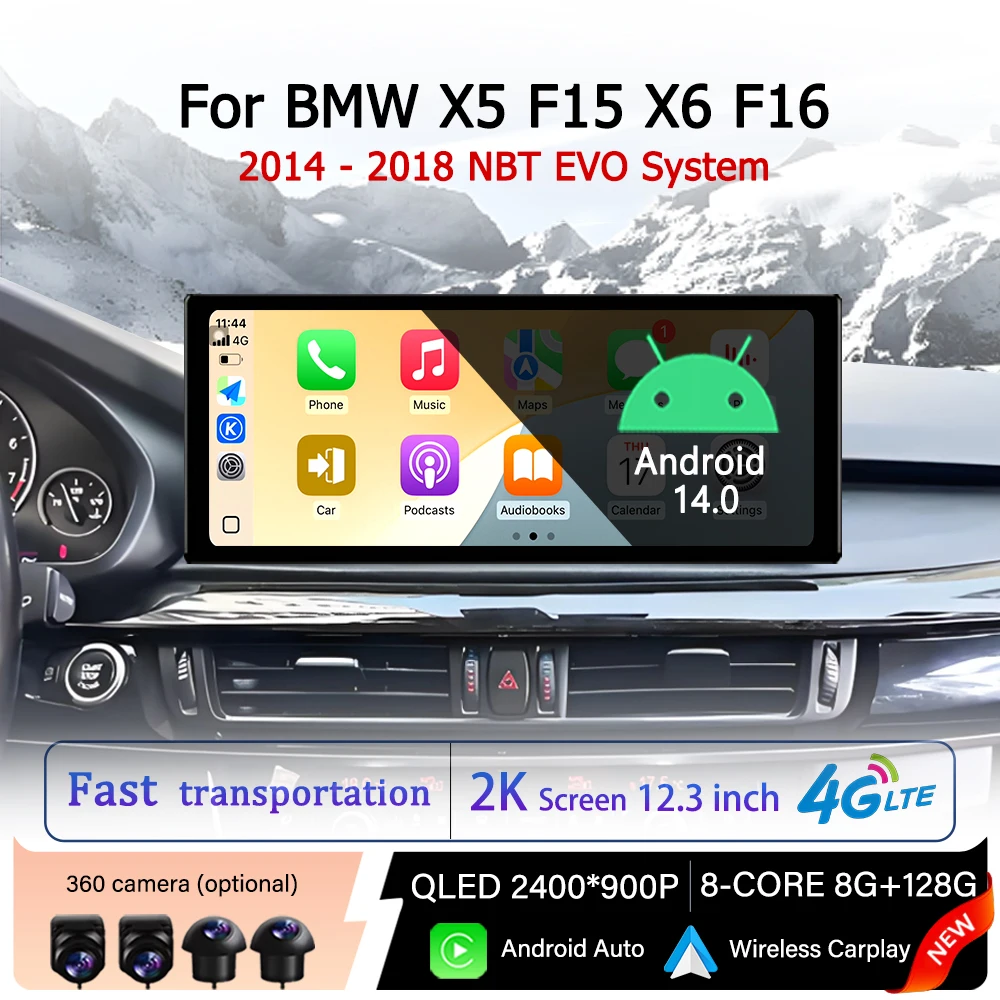 

12.3 inch Multimedia HD Touch Display for BMW X5 F15 X6 F16 2014 - 2018 NBT EVO System Car Stereo Radio GPS Navigation WiFi BT