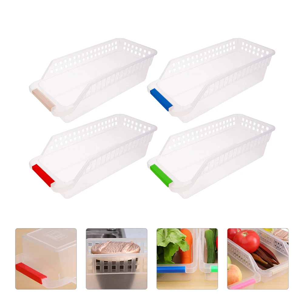 

4 pcs Drawer Storage Box Plastic Organizer Bins Containers High Grade Long Use Kids Toys Home Neat Strong Ventilation