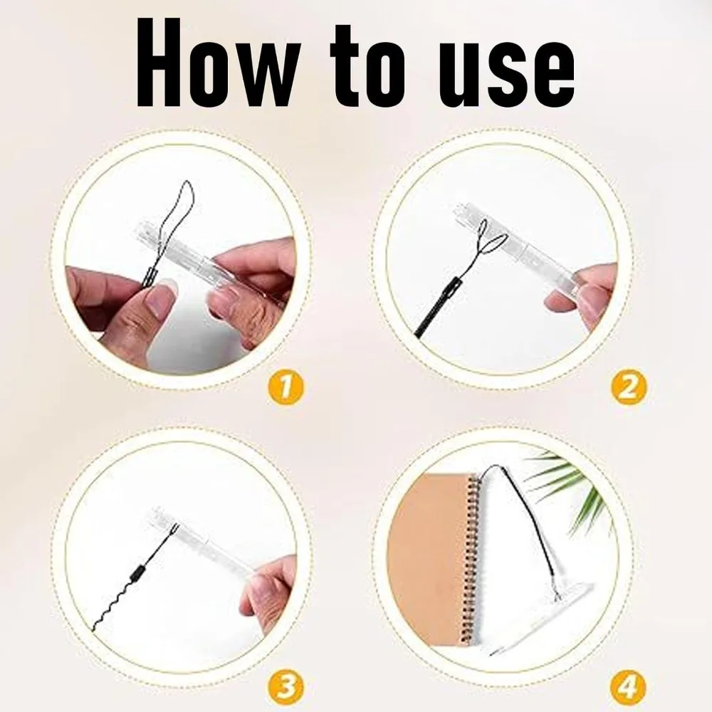 8pcs Lightweight Elastic Pen Lanyard Retractable Coil Stylus Tether Practical Pen Leash Drawing