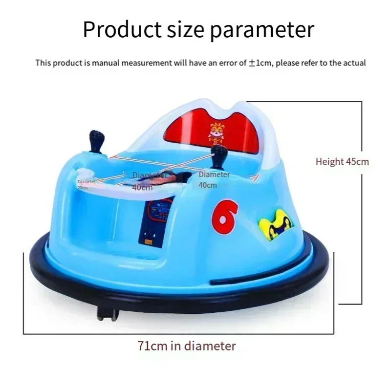 Kinder Bumper Auto Outdoor Elektrische Bumper Auto Kinderen Vierwielige Auto Universele Wiel Roterende Drift Kan Zitten Mensen Speelgoed