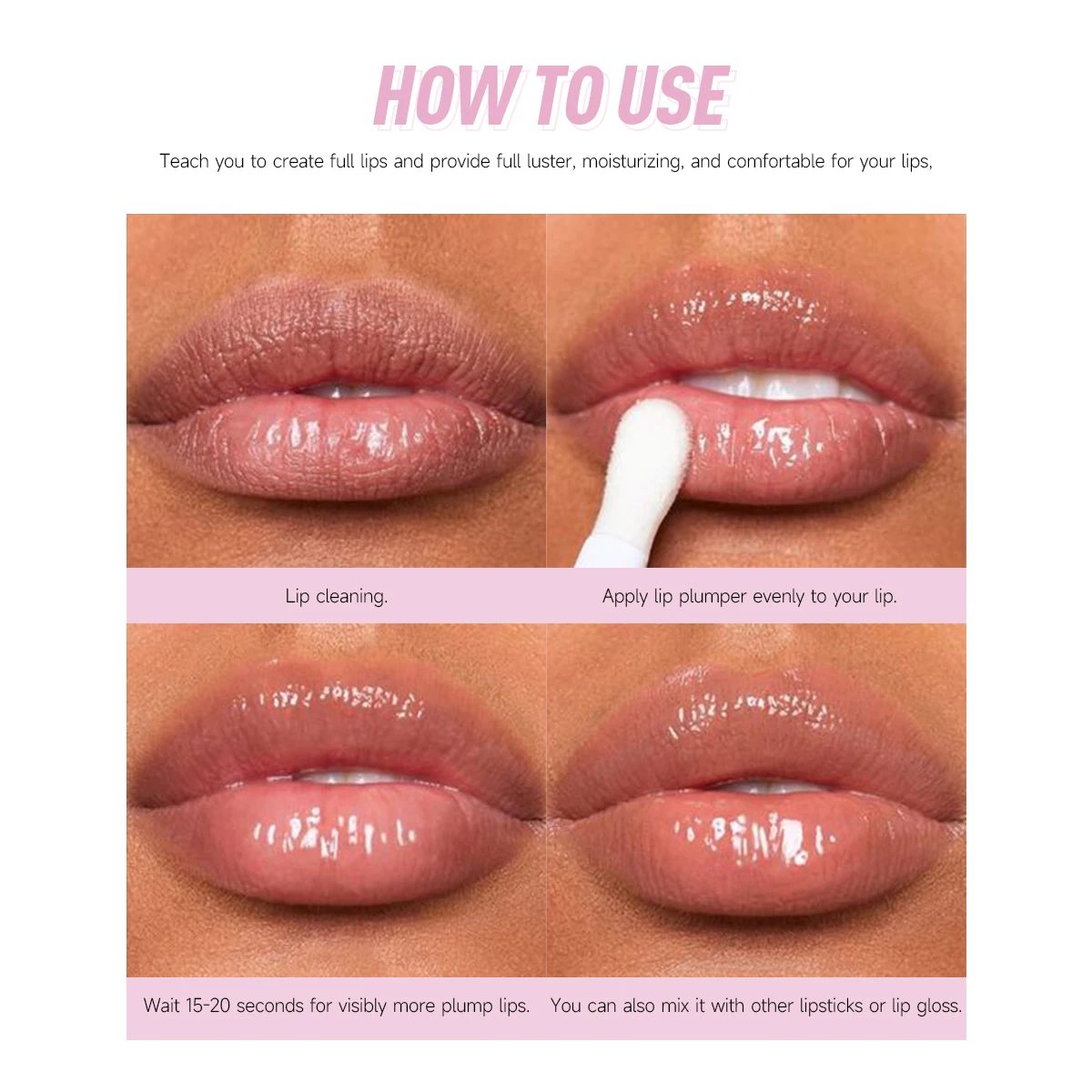 نكهة الخوخ مائي واضح هلام زيت الشفاه بلسم الشفاه رائحة الفاكهة ترطيب وتنعيم خطوط الشفاه هلام Pout ملمع الشفاه الزجاج الشفاه