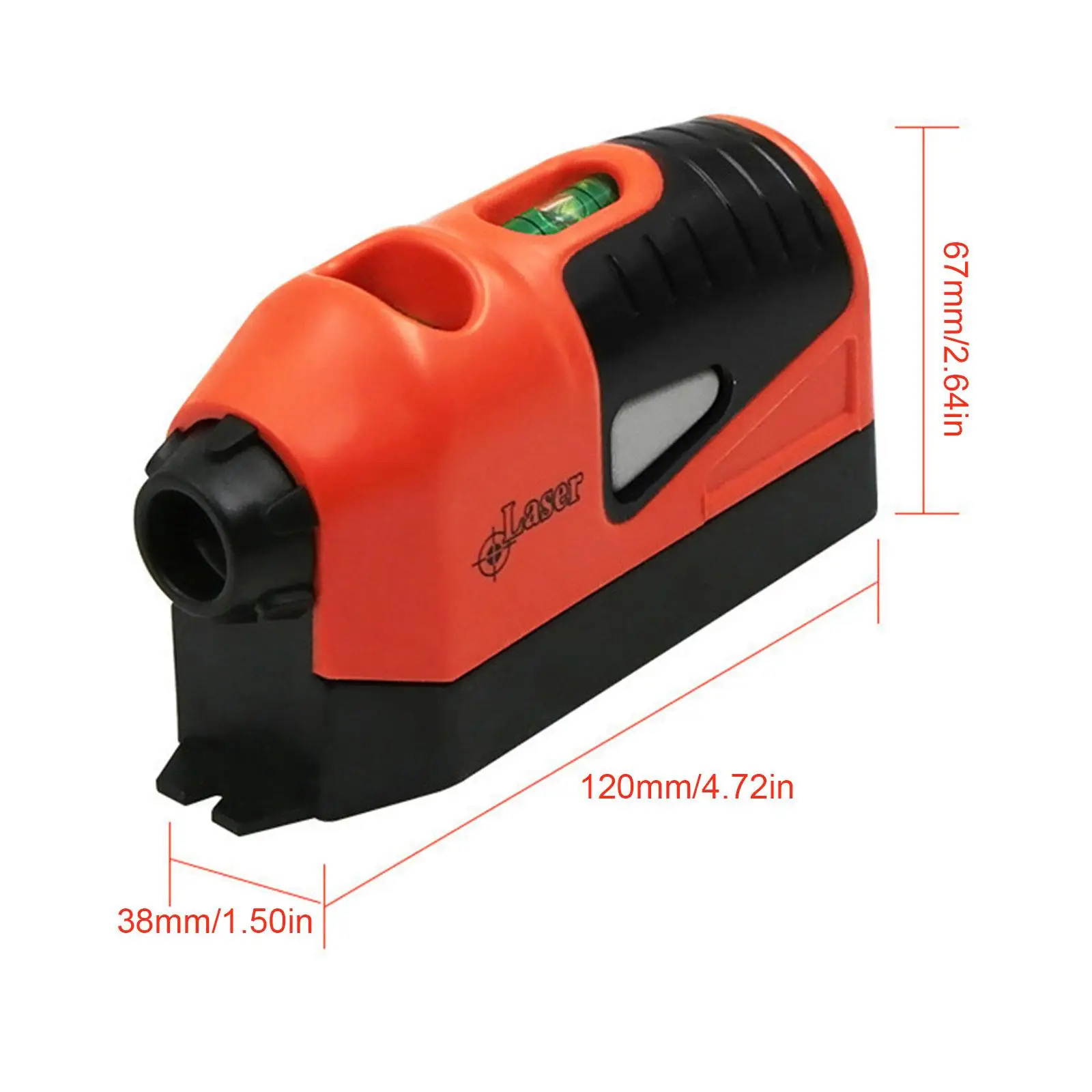 Mini Portable Vertical Laser Spirit Level Laser Straight Level 90 Degree Mouse-shaped Plastic Self-leveling Measuring Tool