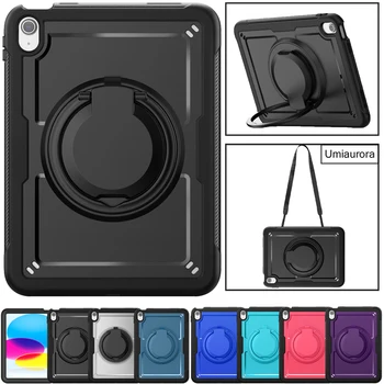 สําหรับ IPad Air 2 3 10.5 5th 6th 9.7 7th 8th 9th 10.2 10th Gen 10.9 นิ้วแท็บเล็ตกันกระแทกดึงแหวนสายคล้อง Funda
