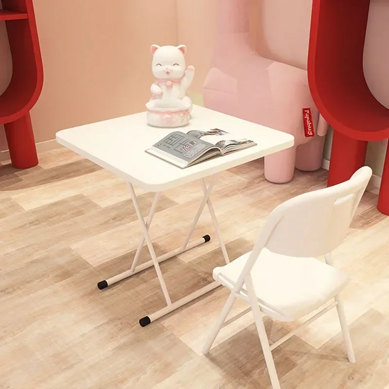 Simple Dining Table Square Dining Table Rental Room Folding Book Small Square Table, Computer Table