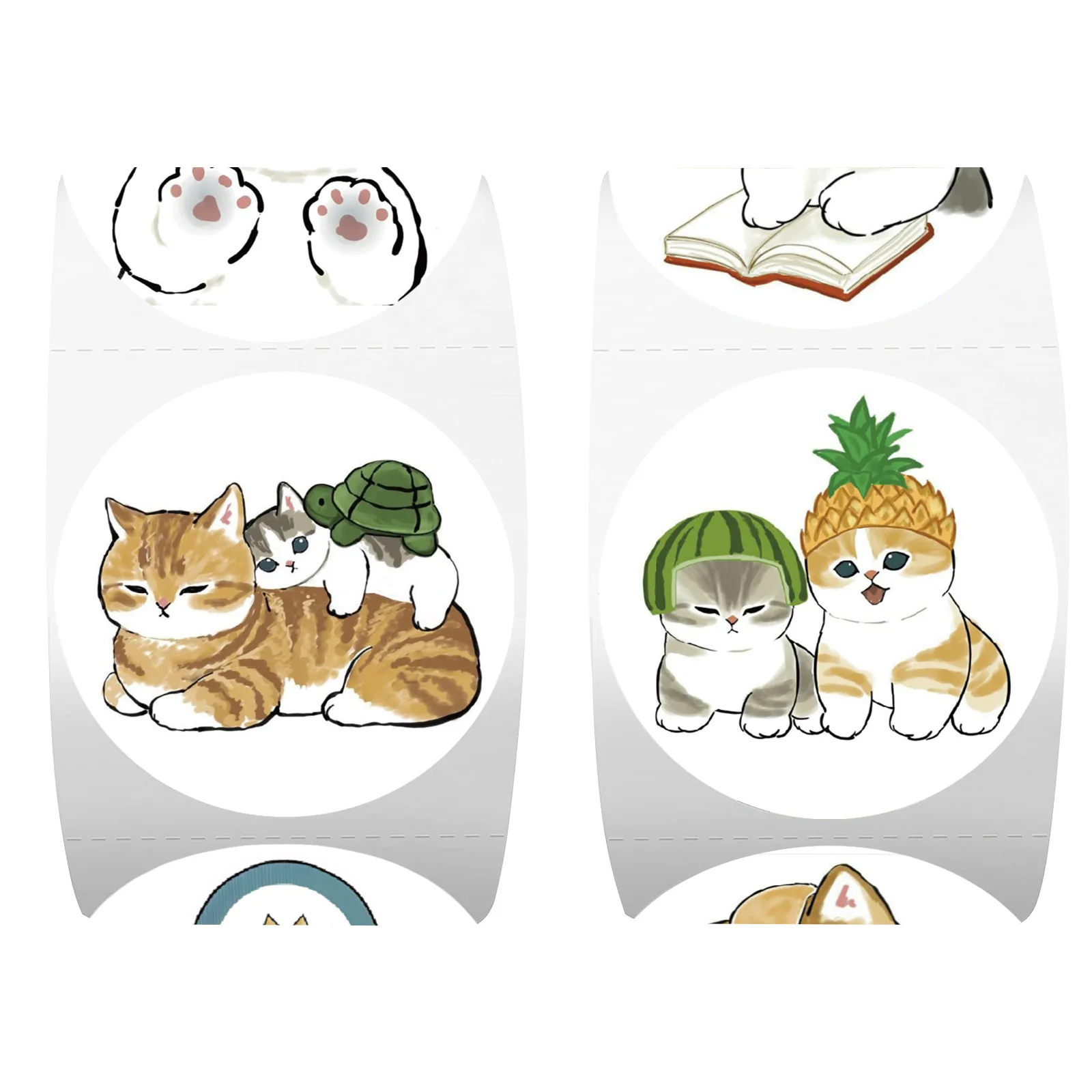 50-500 stks Cartoon Leuke Kat Dieren Stickers Kids Decoratie Beloning DIY Stickers Plakboek Skateboard Afdichting Label Briefpapier