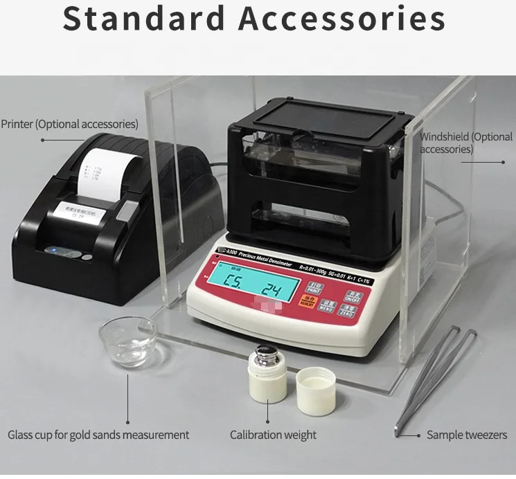 Equip the Gold Tester to Use Machine  to Print the Calculation of Gold Purity