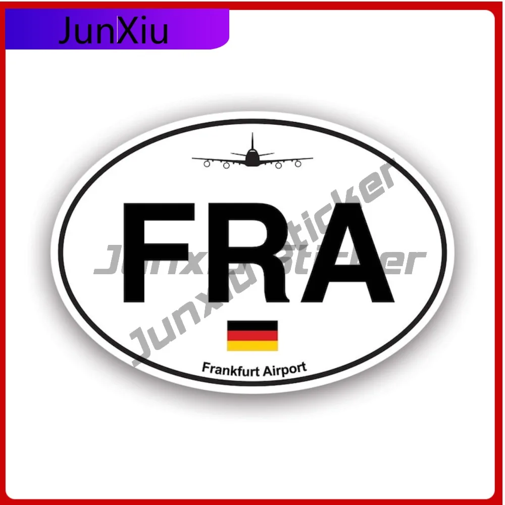 

Frankfurt Airport Euro Oval Sticker Creative Decals Fra Germany German Funny Style Laptop Use Waterproof Vinyl Decal For Car