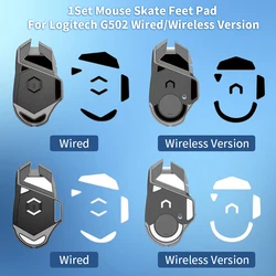 1Set Mouse Skate Feet Pad for G502 Superlight Mouse Glides Curve Edge Mouse Non-slip Foot Stickers w/Alcohol Pad