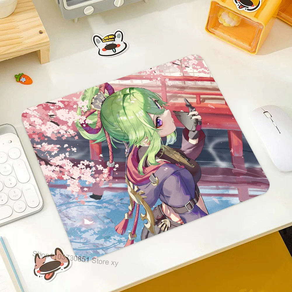 

Kuki Shinobu Genshin Impact Mousepad RGB Small Size Gaming Mouse Pad With LED Light Desk Mat Super Smooth Non-slip Rubber