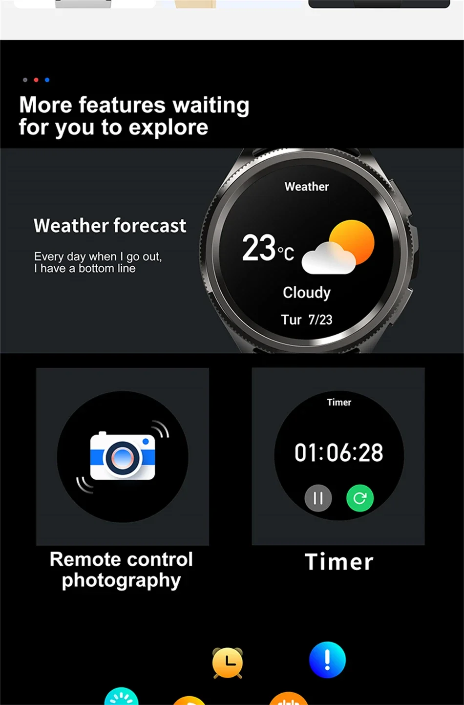 2026 Neue Watch 6 Classic Smartwatch für Damen, modisch, mit Bluetooth-Anruf, Sprachassistent, Gesundheitsüberwachung, kompatibel mit Android und iOS, Smartwatch für Herren – Detail 15