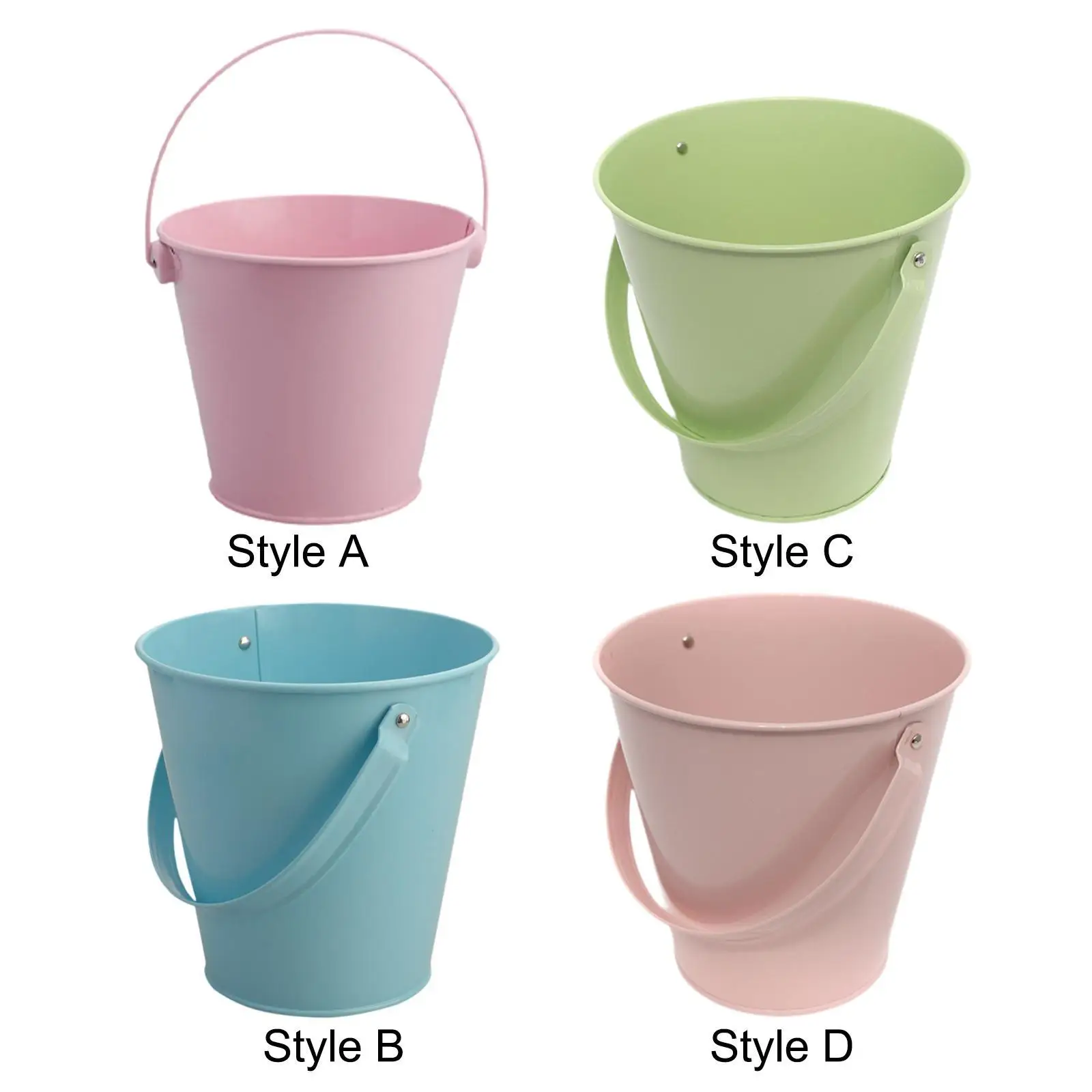 Metalen emmer met handvat Draagbare tuinieren Bloemenemmer Compact fantasiespel