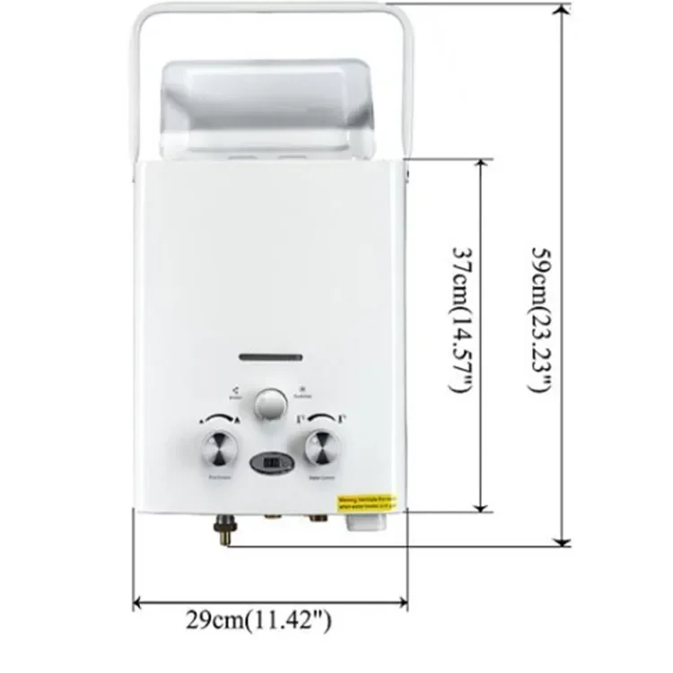 Aquecedor de água não elétrico para acampamento ao ar livre, aquecedor a gás RV, aquecedor de água quente instantâneo, banho de reboque