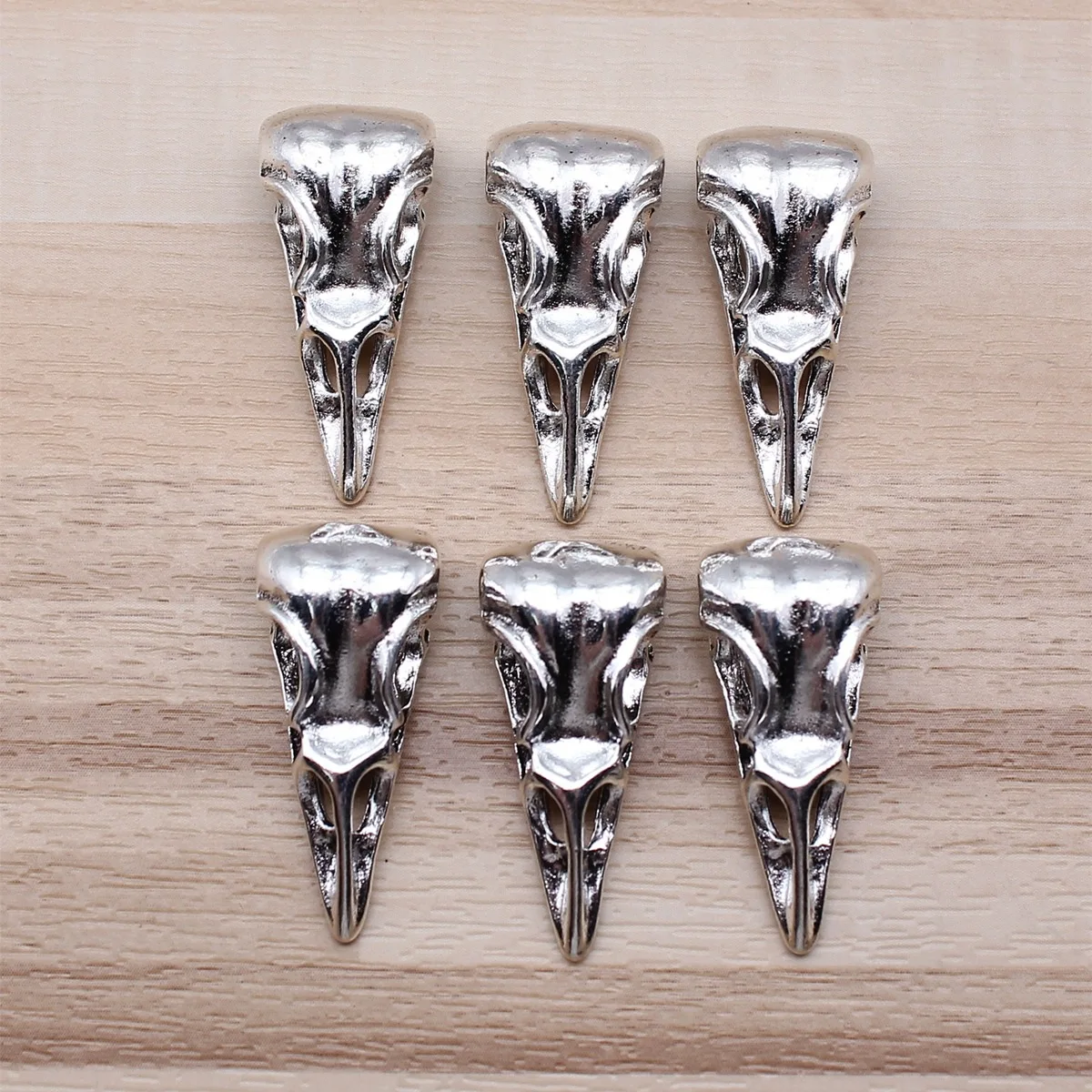 IFOCUS 6 teile/los Vogel Kopf Schädel Charms Für DIY Schmuck Machen Zink-legierung 31x25x10mm/1,22x0,98x0,39 zoll