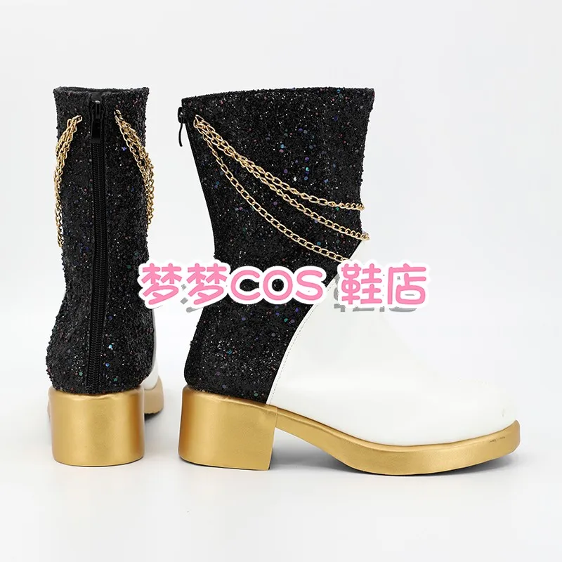 Zapatos de disfraz de Anime KPop Demon Hunters Rumi Zoey Mira, botas de piel sintética hechas a mano, zapatos personalizados para niños y niños