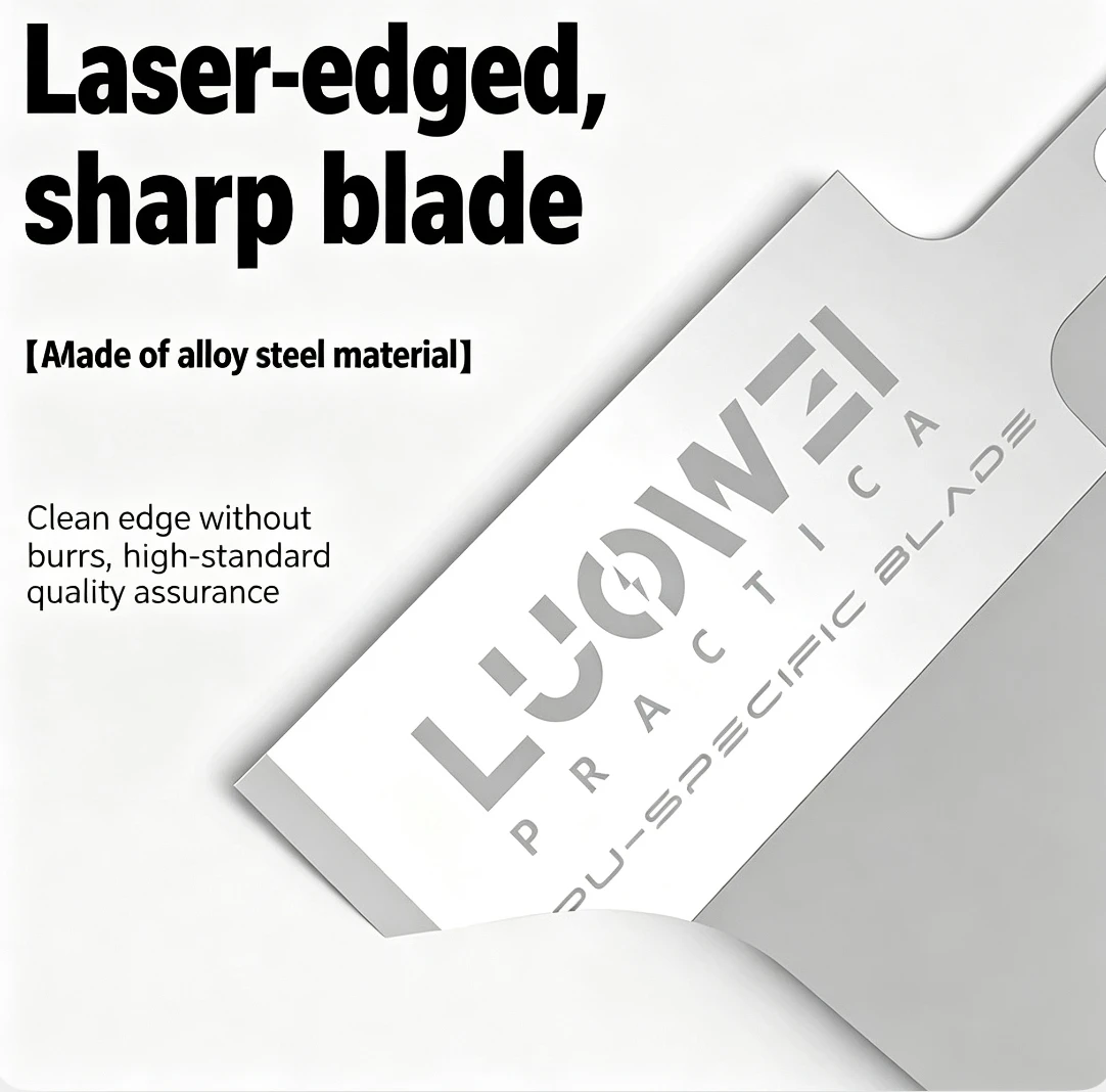 LUOWEI LW-326 CPU-Specific Scraper Alloy Steel Blade Laser-Edged for Prying Phone Screens & Motherboard Chip Glue Removal