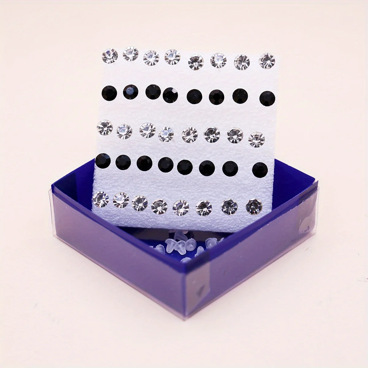 20 Pair/Set Women Girl Rhinestone Crystal Ear Stud Earrings Party Elegant Simple Daily Wear Earring Jewelry Gift 2.5 3 4 5mm
