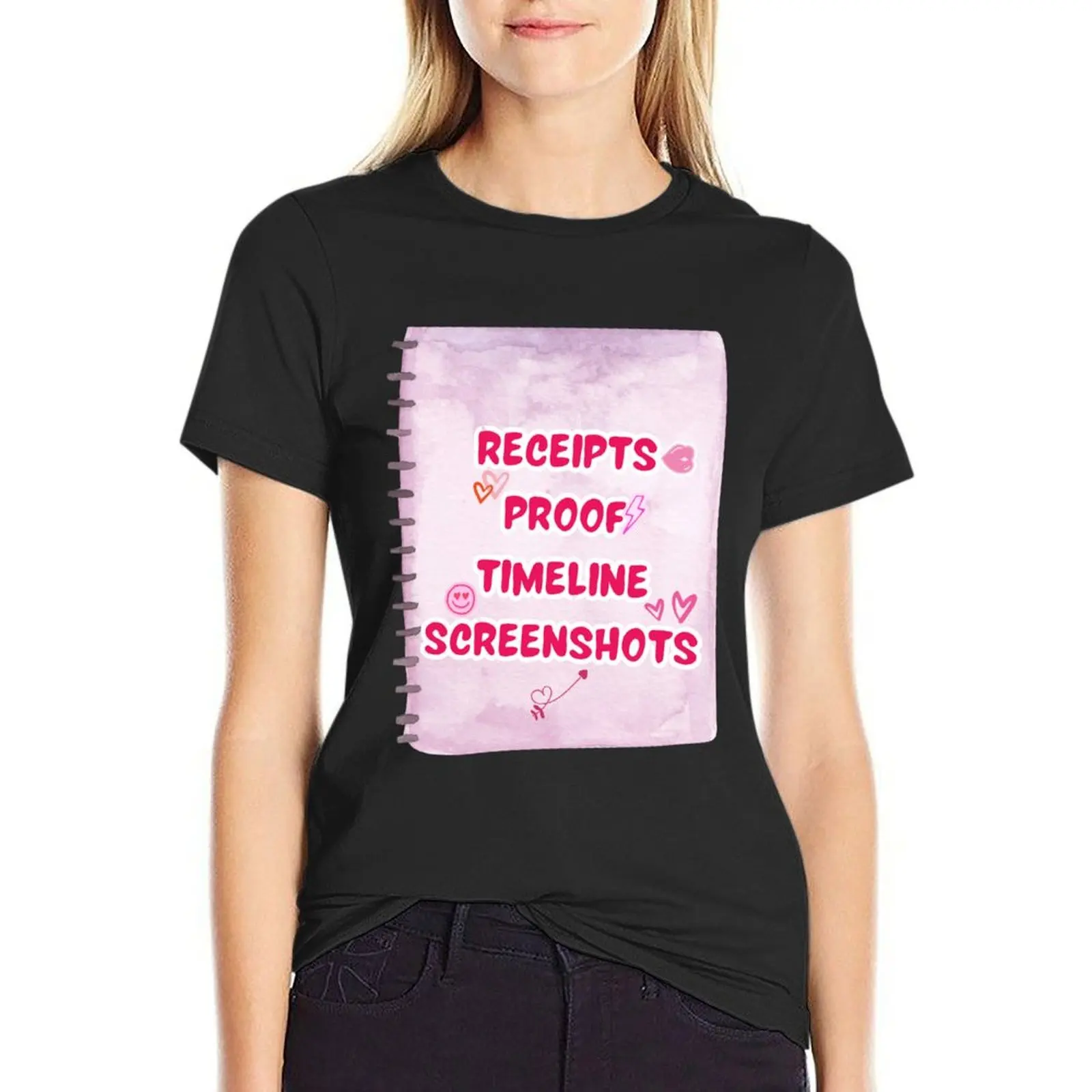 Receipts Proof Timeline Screenshots Sticker / T Shirt T-Shirt sweat graphics t shirt for Women