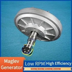 600W 800W 1000W 2000W 12V 24V 48V Vertical Permanent Magnet Alternator Coreless Maglev Generator DIY Wind Turbine Generator