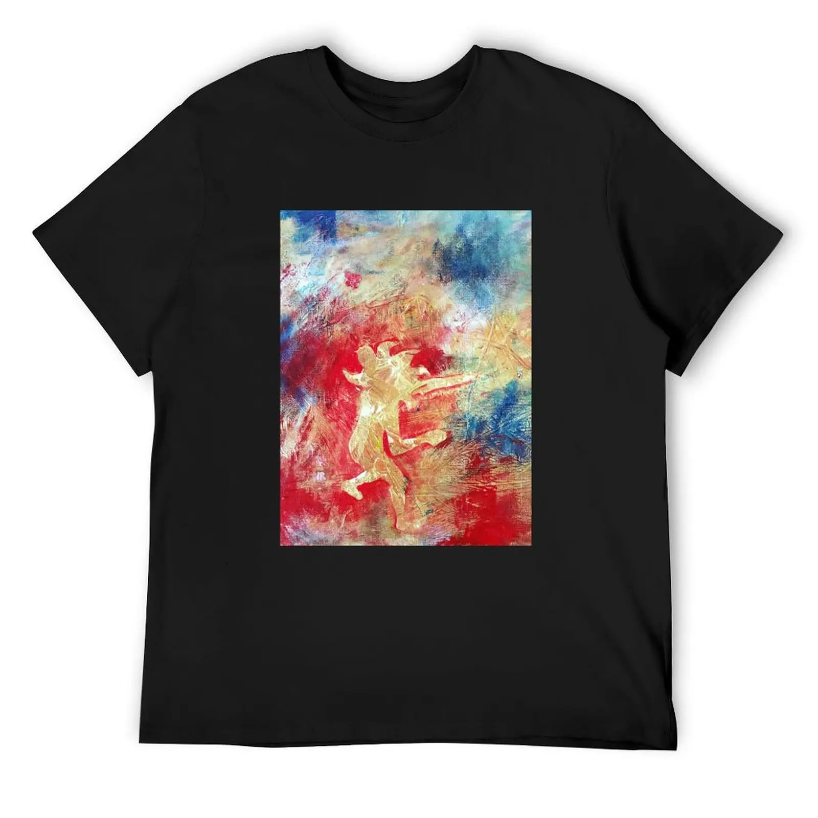 

Heart of the Sun: Acrylic Painting T-Shirt anime t shirts oversized graphic tee oversizeds mens graphic t-shirts big and tall