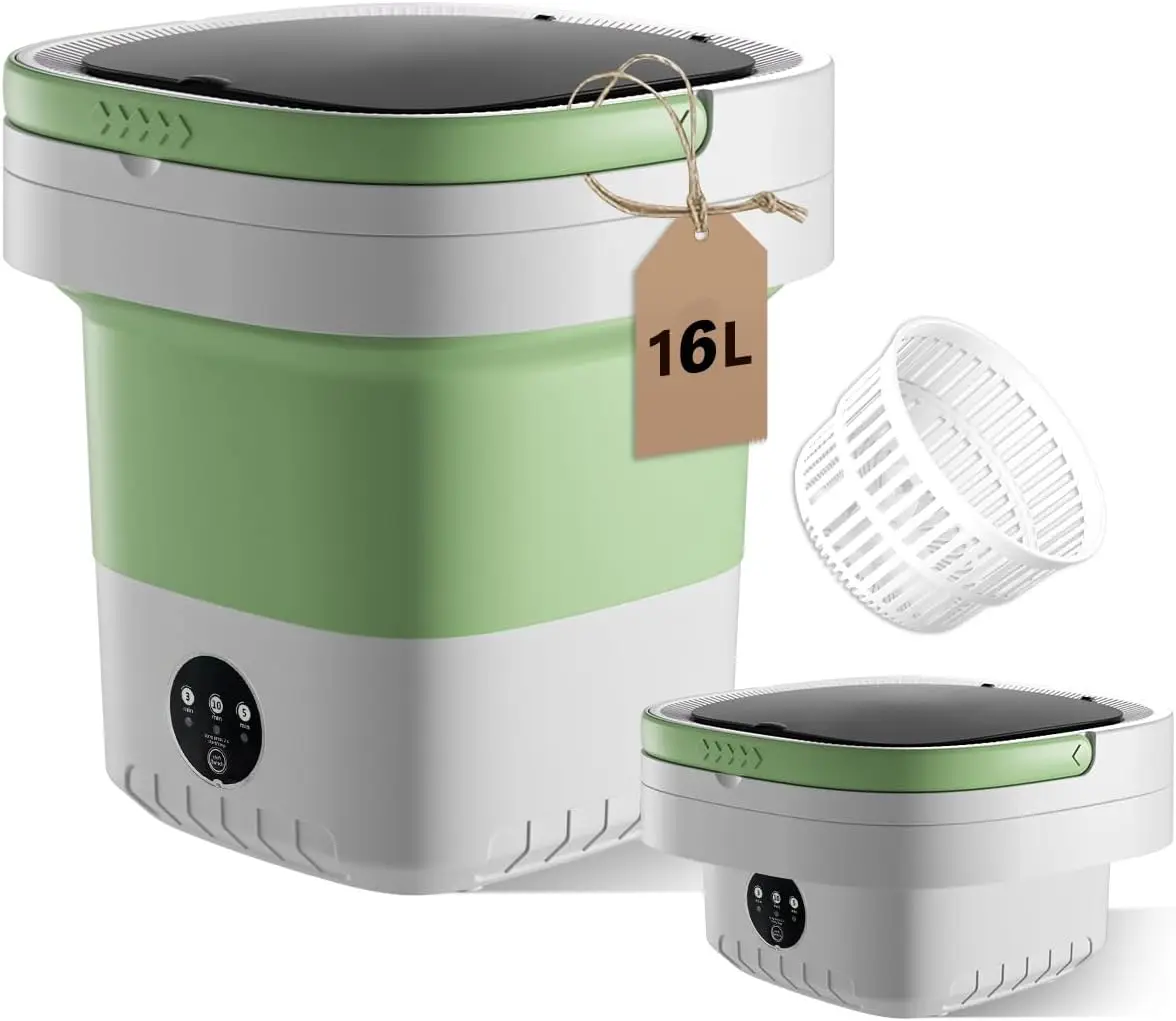 

16L Portable Washing Machine, Mini Washer Washer,Small Clothes Folding Washing Machine Of Underwear, Baby And Small Delicates
