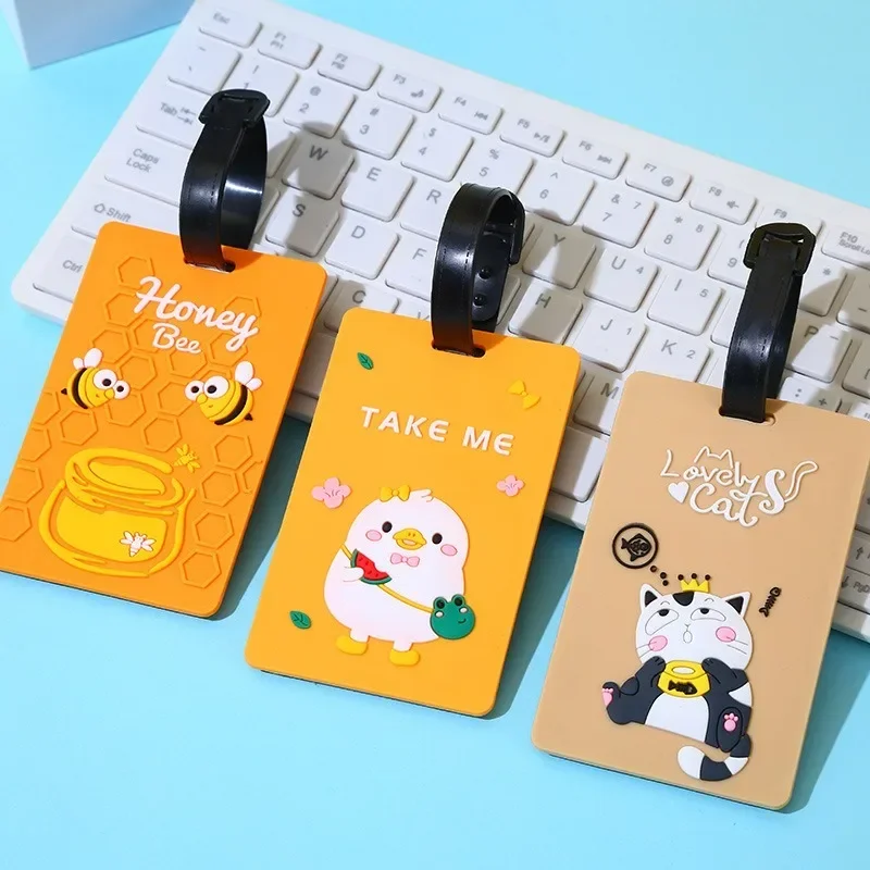 Cute animal print Luggage Tag travel Tags Suitcase Address Label Baggage Boarding Tag Travel Accessories