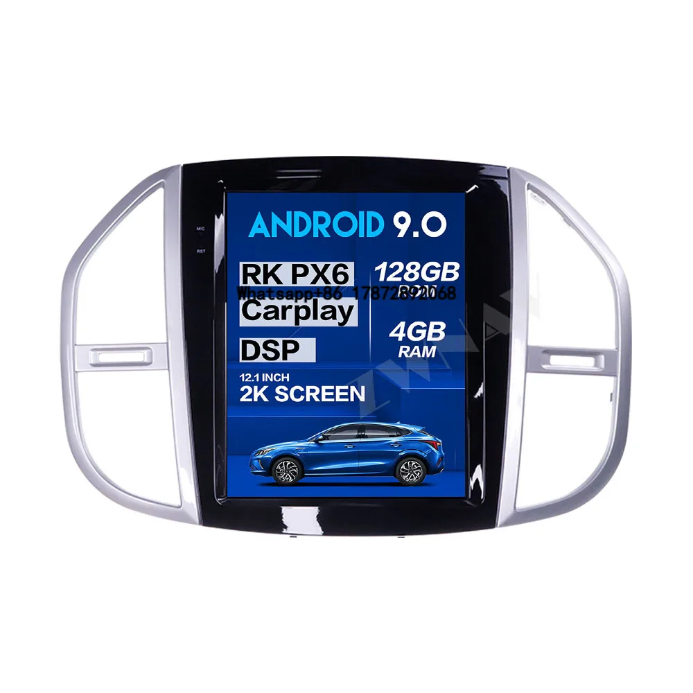 

4+128G Screen for 2016 20017 2018 Vito Android 9 Car Multimedia Player Navi Audio Radio Stereo Head Unit