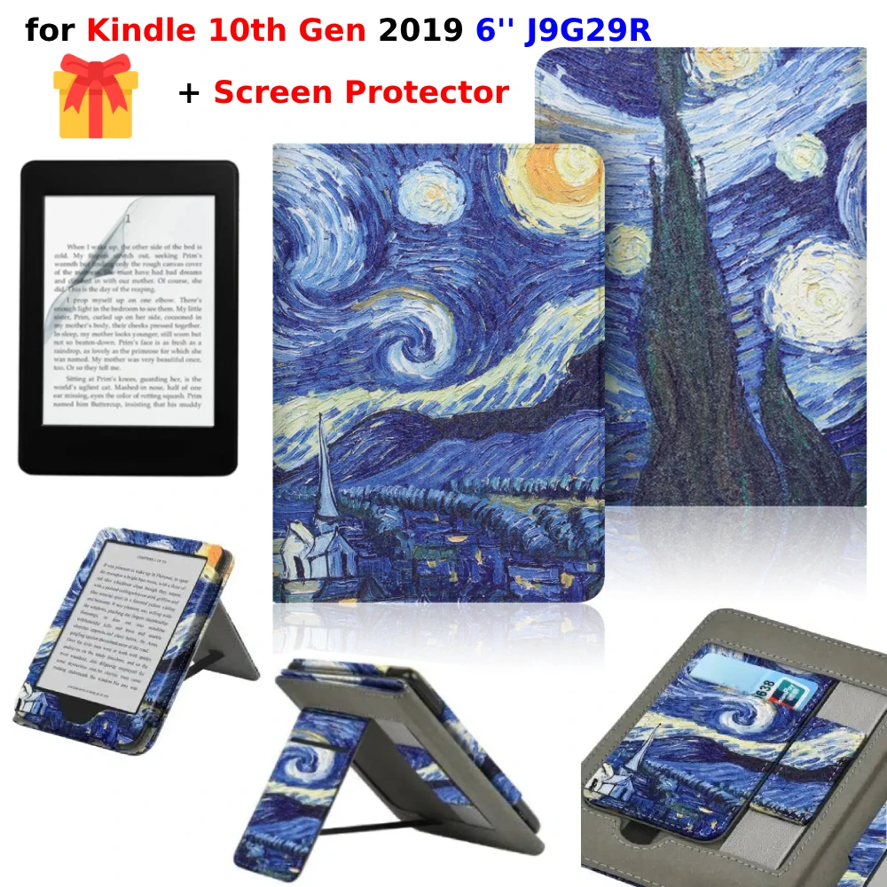 For Kindle 10th Gen Case + Screen Protector 6 inch J9G29R 2019