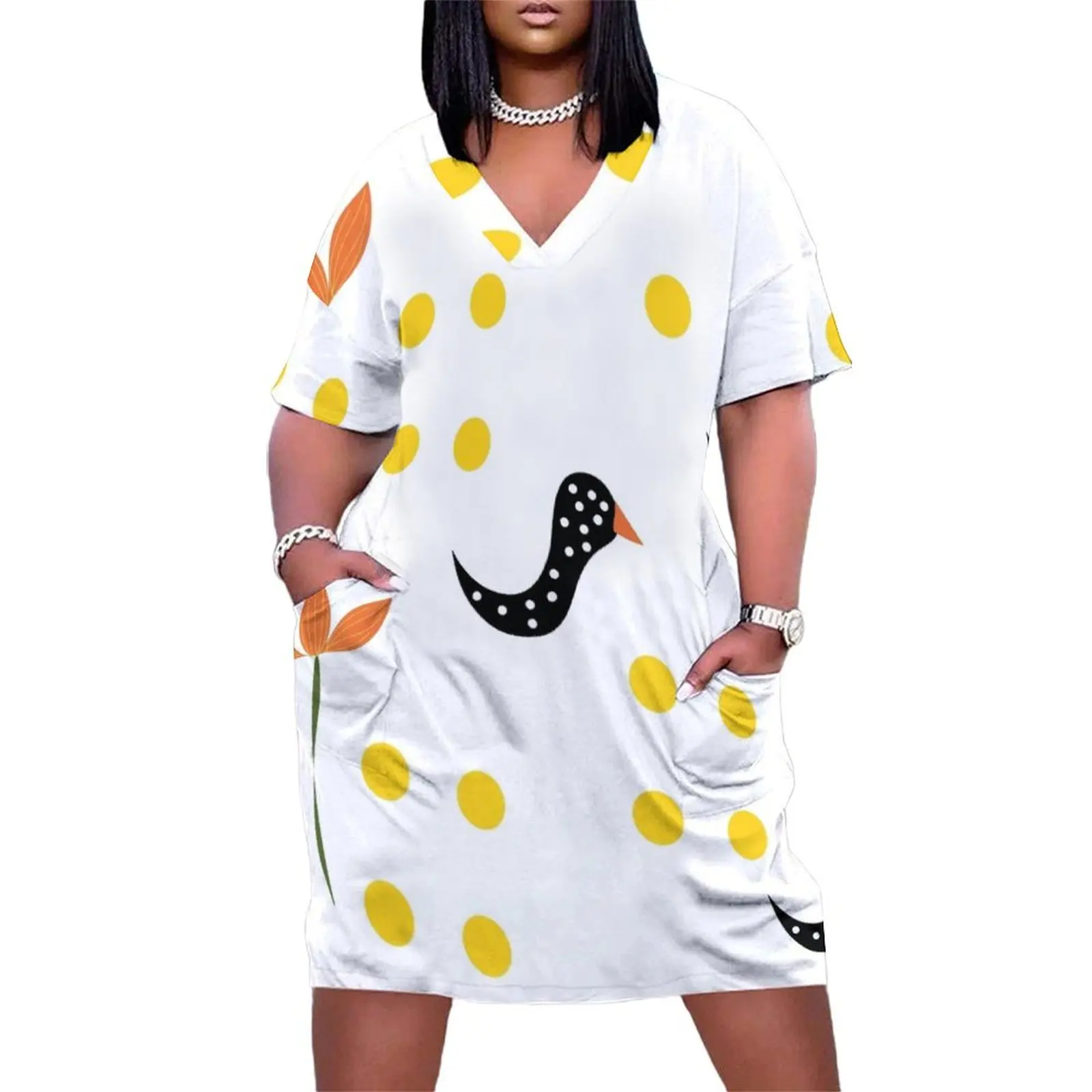 

Little Ducks Loose Pocket Dress Bridesmaid dress woman cocktail dresses long sleeve dress birthday for women luxury 2025