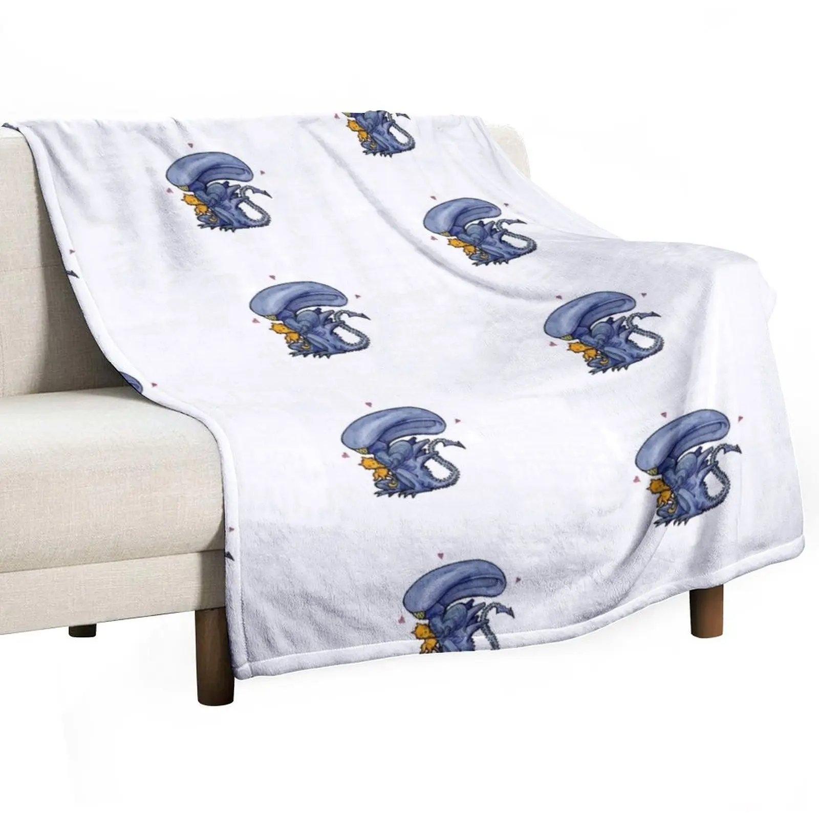 Xenomorphs Love Kittens Throw Blanket for winter valentine gift ideas Blankets