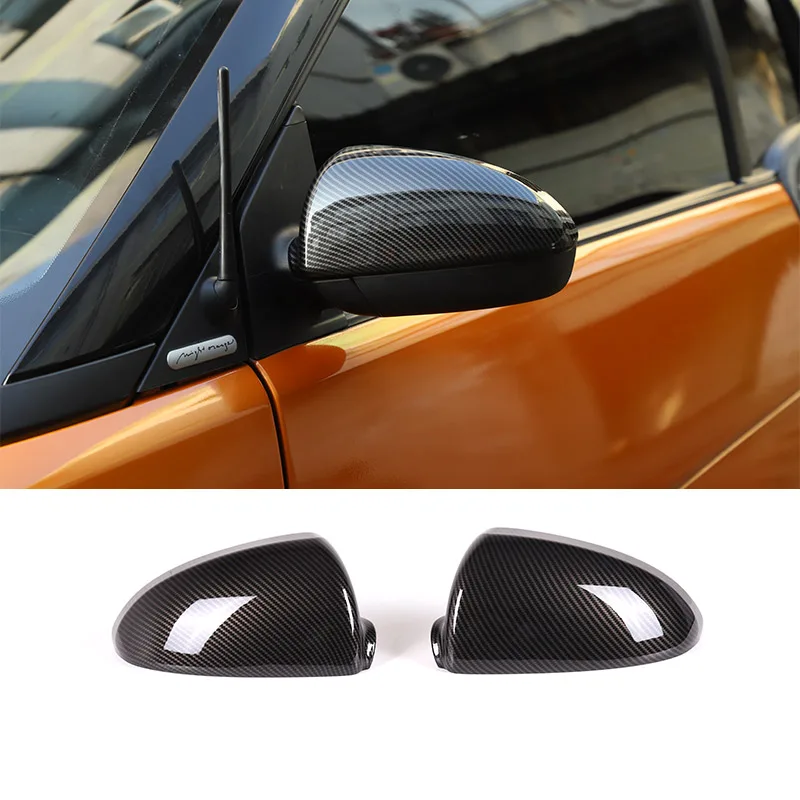 

Rearview Mirror Cover Caps Exterior Car Sticker Accessories For Smart 451 Fortwo 2009-2015 ABS Look Side Mirror Case Trim ﻿