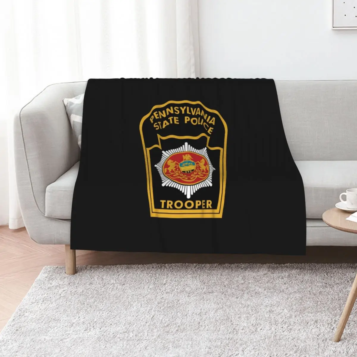 pennsylvania state police seal Throw Blanket Sofa Quilt Luxury Retros decorative Hairy Thin Blankets