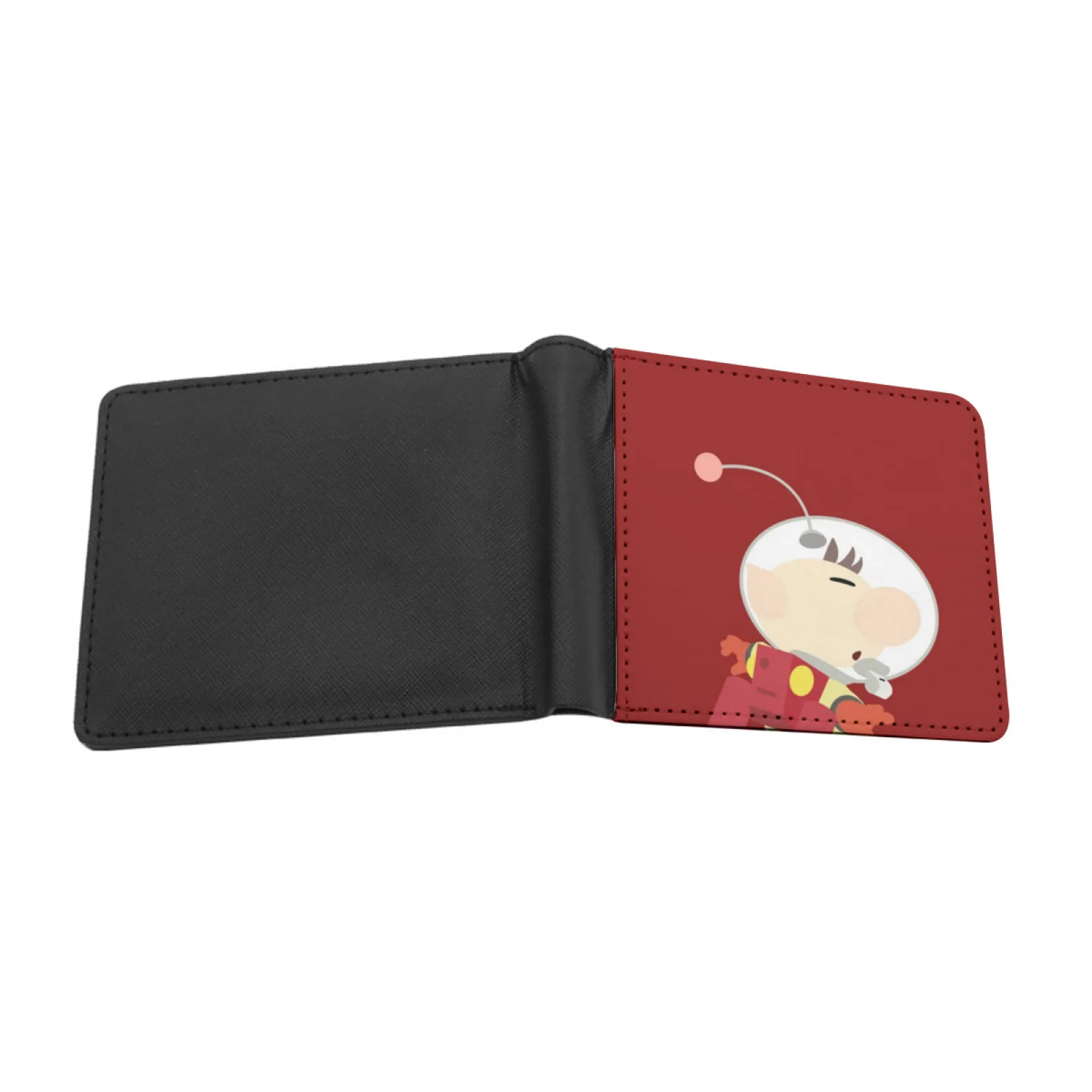 Olimar White In Helmet New Men's Wallet Short Fashion Pu Leather Wallet Multi Card Wallet Pikmin Nature Space Astronaut Travel