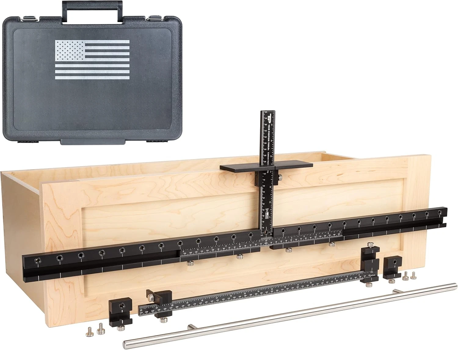 Cabinet Hardware Jig - Install Long Pulls and Shelf Pin Holes Hand Calibrated