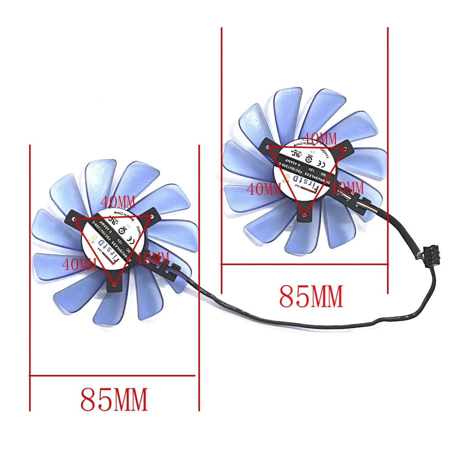 New RX 570 580 GPU Fan 85MM 4PIN FDC10H12S9-C for His RX470 RX474 RX570 RX574 RX580 RX588 Graphics Card Cooling Fan