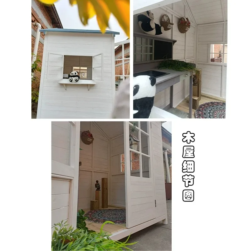 Preservative wood chalet pavilion construction garden homestay outdoor assembly movable closed wooden house courtyard