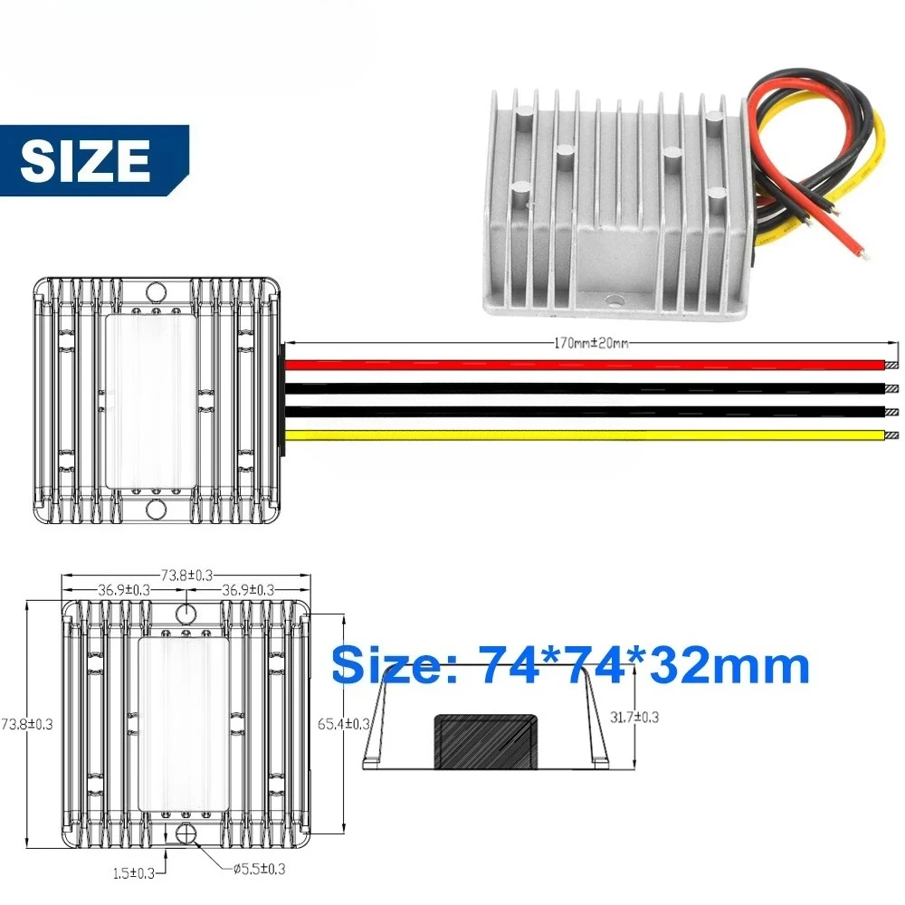 24 فولت 36 فولت 48 فولت إلى 12 فولت 10A 20A تنحى تيار مستمر تيار مستمر محول استقرار عربة جولف السيارات الجهد المخفض مع الصمامات CE بنفايات #4