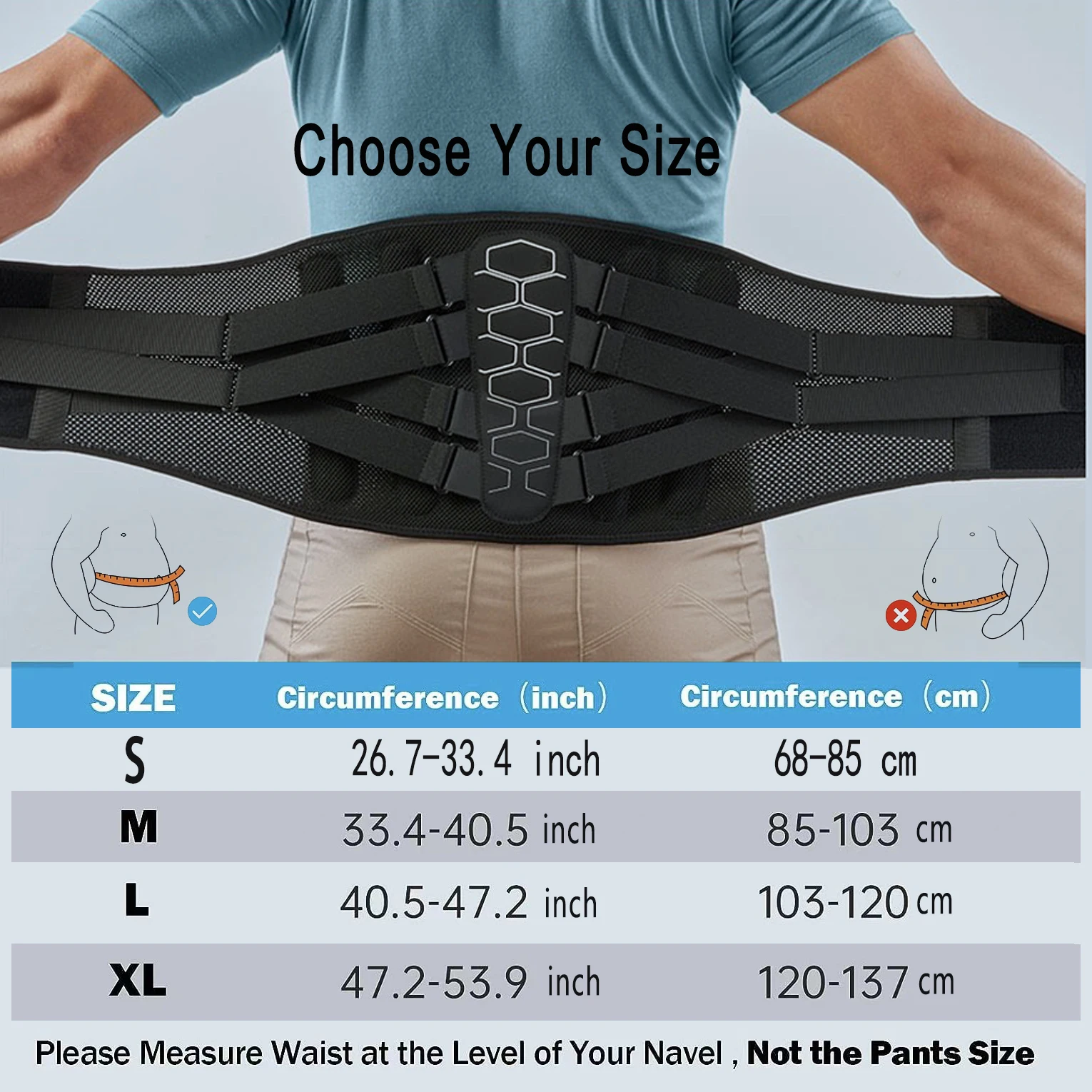 Back Brace for Lower Back Pain Relief with Pulley System,Lumbar Support Belt for Men & Women with Lumbar Pad, Ergonomic Design