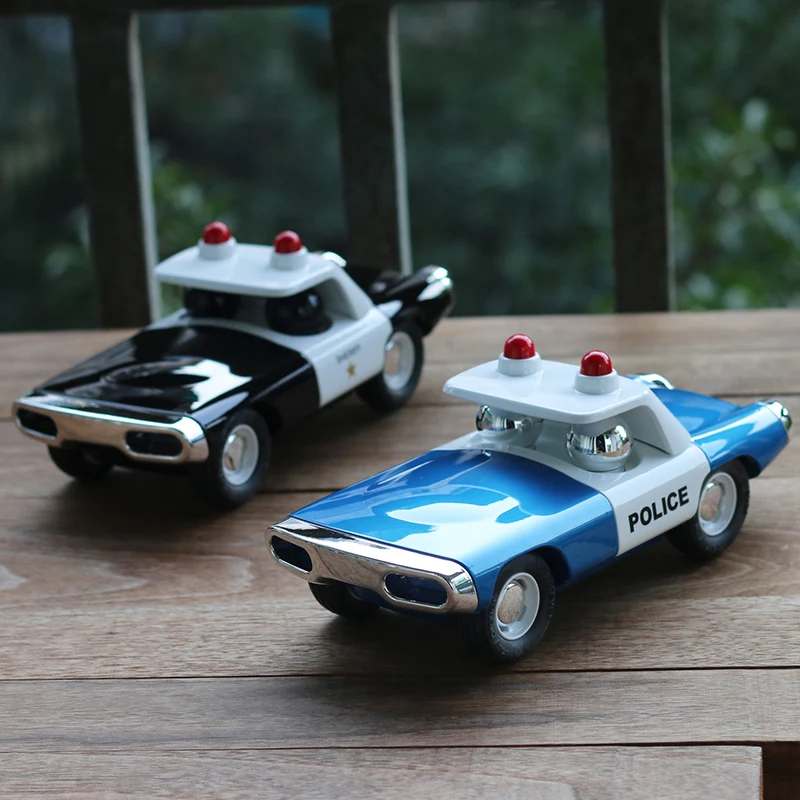 Playforever Malibu Police Car Series Collectibles Toys Creative Car Models Home Decoration Ornaments Children's Birthday Gifts