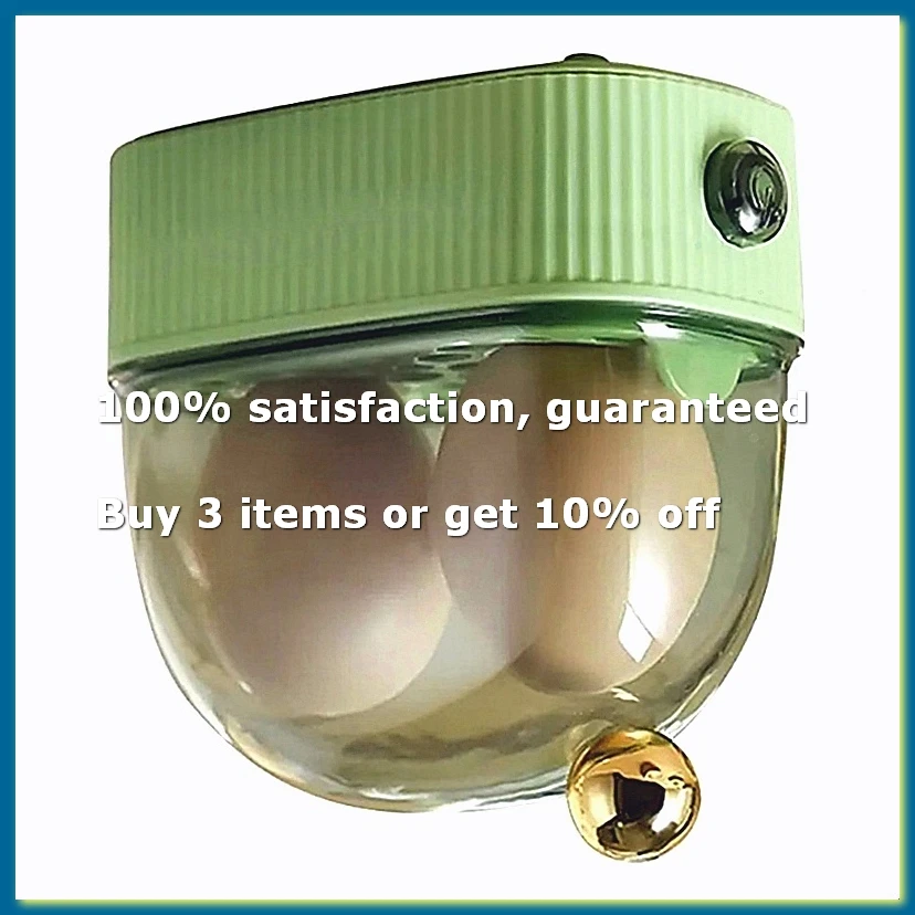 Electric Egg Boiler Automatic Cooker Rapid Egg Boiler Breakfast Machine Multi-Function Egg Cooker 2 Eggs EU Plug Green-A009