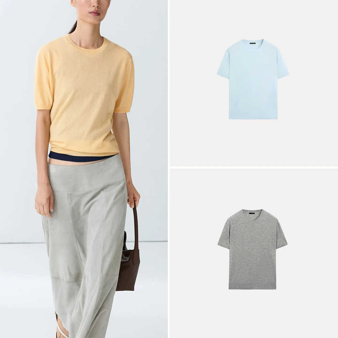 Summer Casual Style Women's Knitted Short Sleeve Slim Fit T-Shirt Standard Edition ZADATA 2026 New Arrival 05691578803