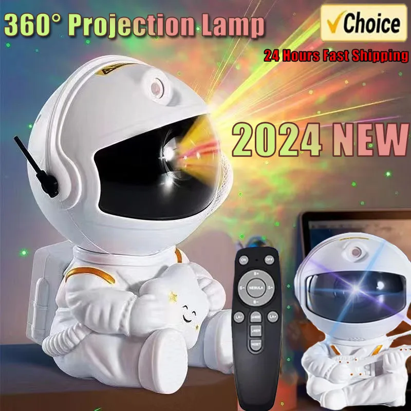 Star Projector Galaxy Night Light Astronaut Space Projector Starry Nebula Ceiling LED Lamp for Bedroom Home Decorative kids gift