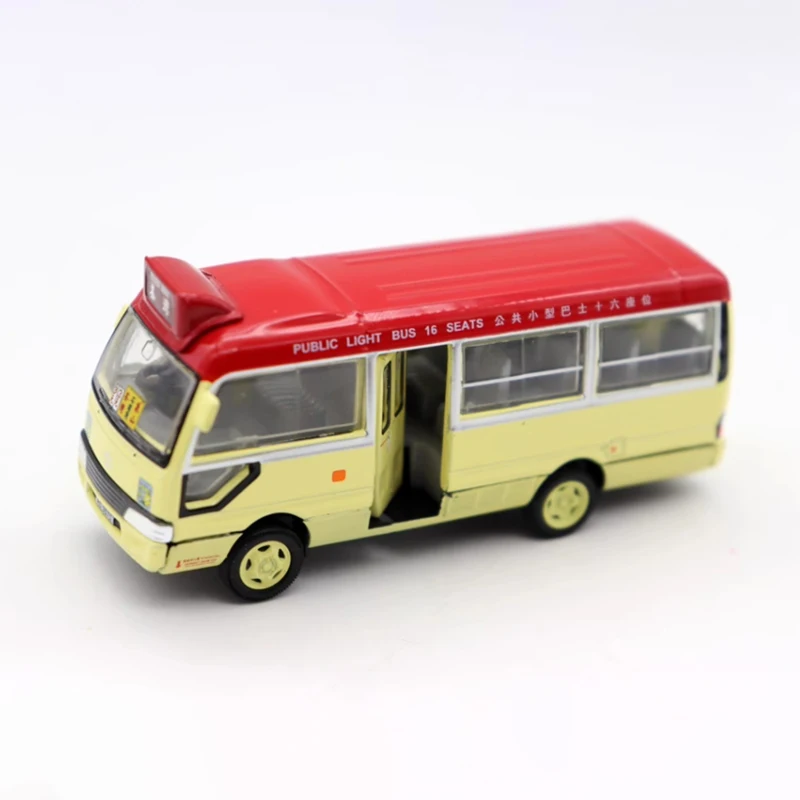 작은 1/76 스케일 코스터 버스 미니 버스 합금 시뮬레이션 금속 자동차 모델 정적 컬렉션 장식 휴일 장난감 기념품 선물