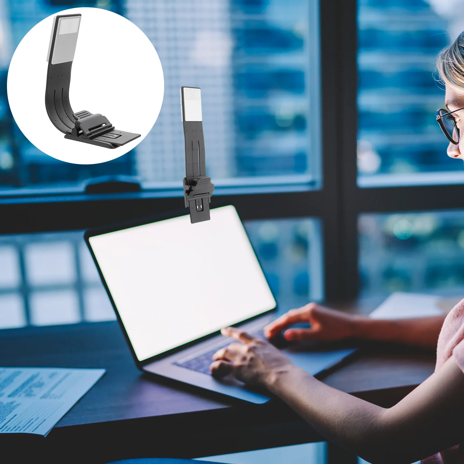 LED Book Light USB Rechargeable Flexible 360 Adjustable Clip Reading Lamp Multifunctional Bookmark for Bed Desk