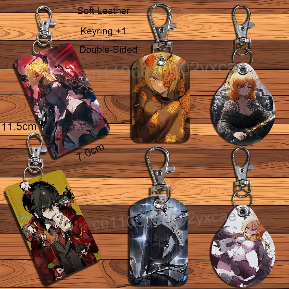 Don Quixote Limbus Ishmael Company Keychain Holder Suitable For Subway Bank Card Bus Card Case Badge Holder Wallet Card Textured